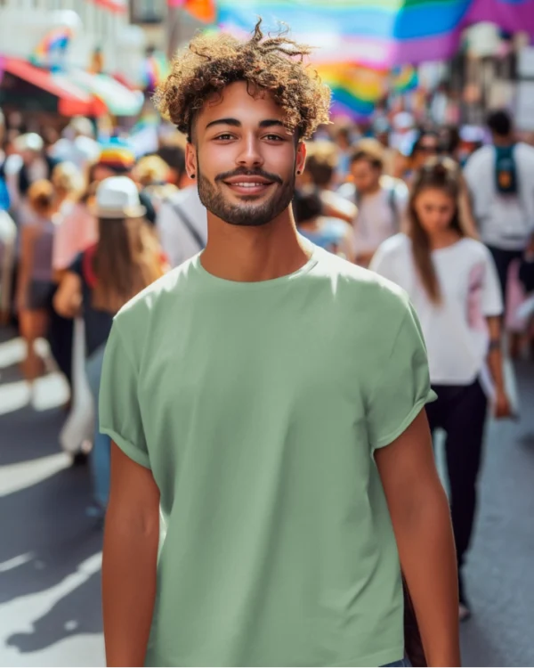 Jade Green T-Shirt for Men - Befiqr Style 180 GSM Cotton Classy Tee, Solid But Stylish