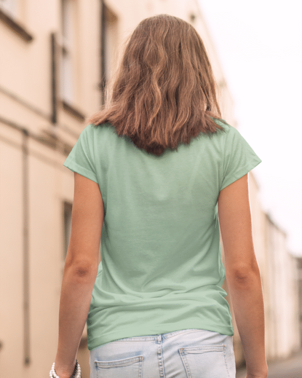 Back side of Jade Green Cotton Tee - 180 GSM Premium T-Shirt by Befiqr Style